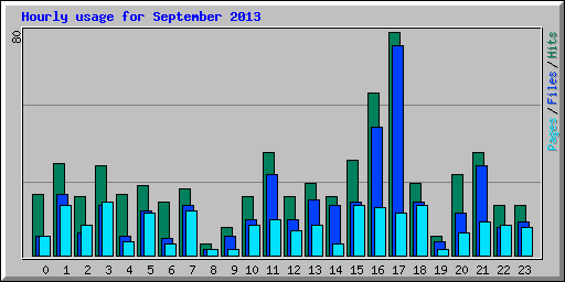 Hourly usage for September 2013